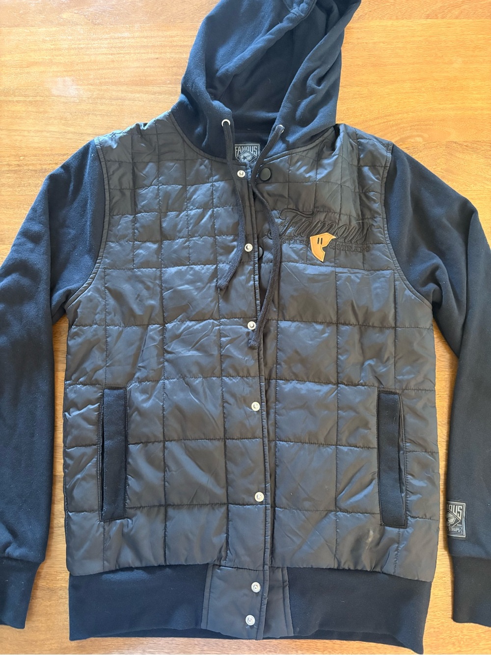 Famous Stars & Straps Black Quilted Hoodie